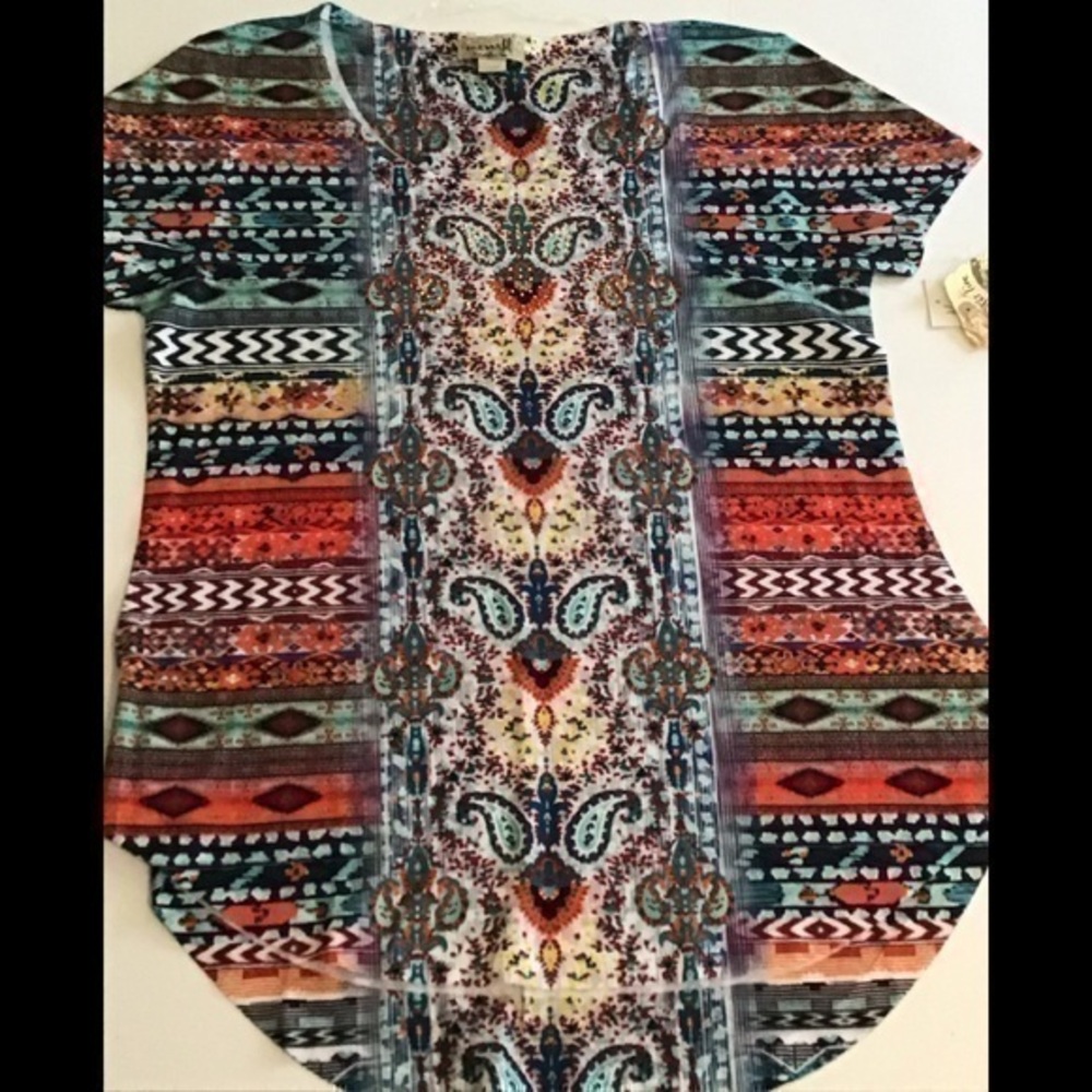 3 for $30 SALE One World Printed Top Size S